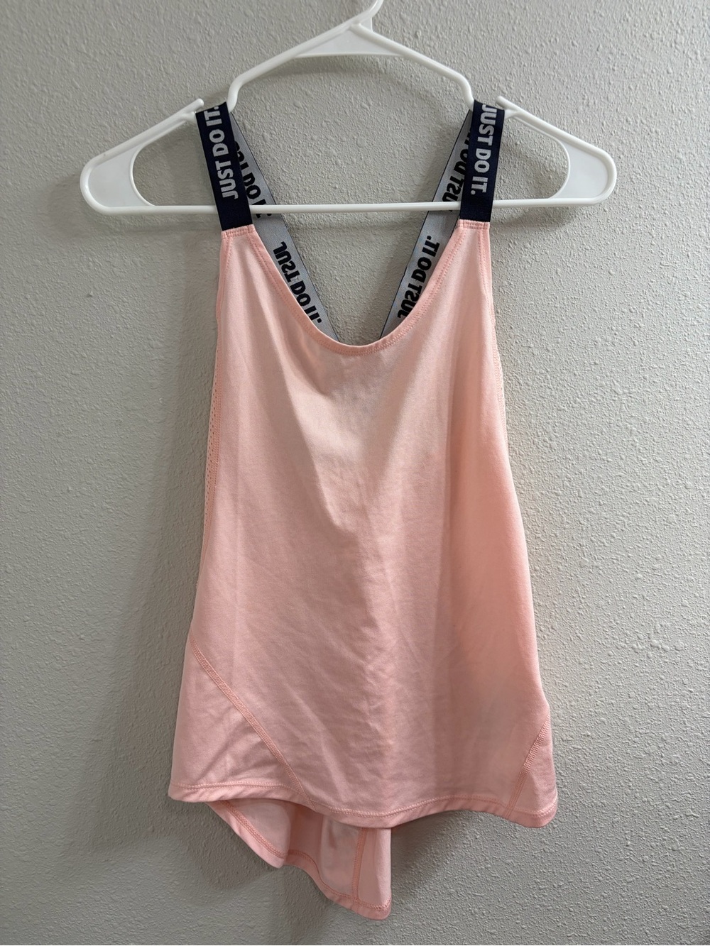 Nike Light Pink Racerback Tank with Navy Branded Straps